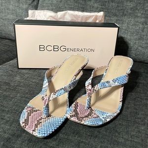 BCBG Python Heeled Sandals